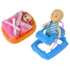 LEAN TOYS Zwangere Babypop met Lang Haar en Accessoires