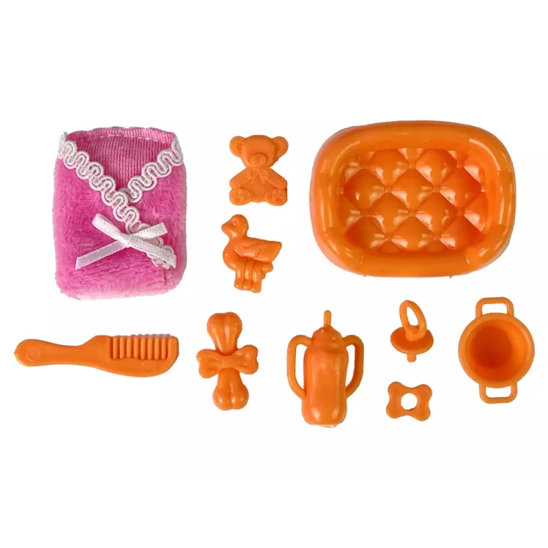 LEAN TOYS Zwangere Babypop met Lang Haar en Accessoires