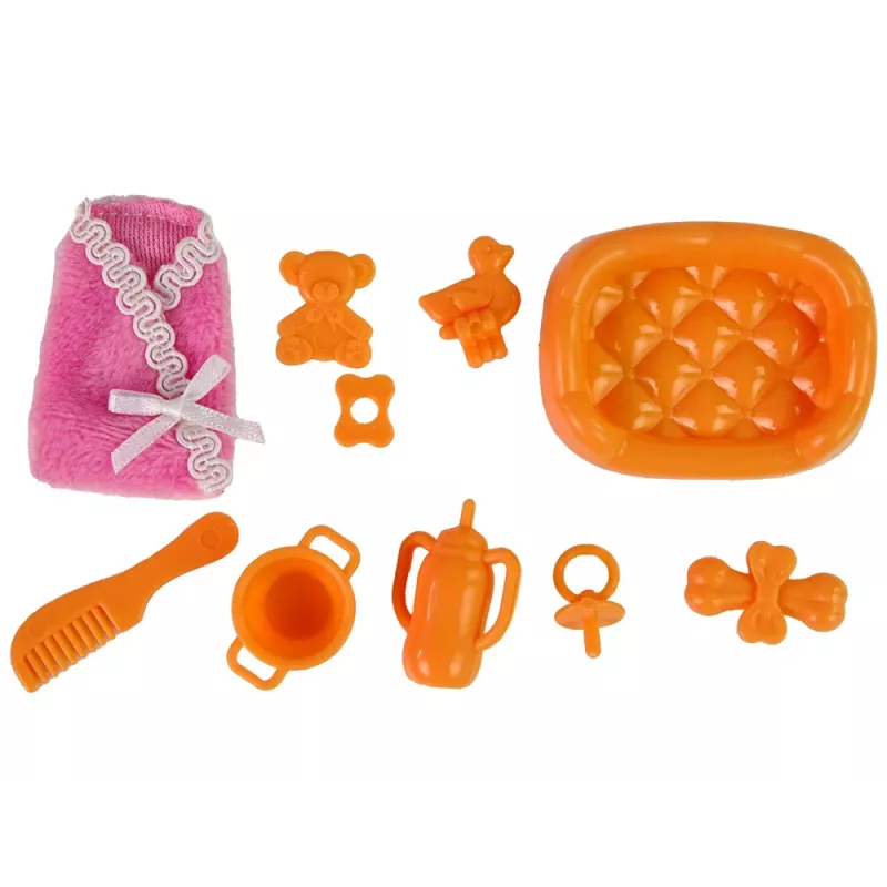 LEAN TOYS Zwangere Babypop met Lang Haar en Accessoires