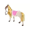 LEAN TOYS Prinsessenpop met witte pony figuren accessoires