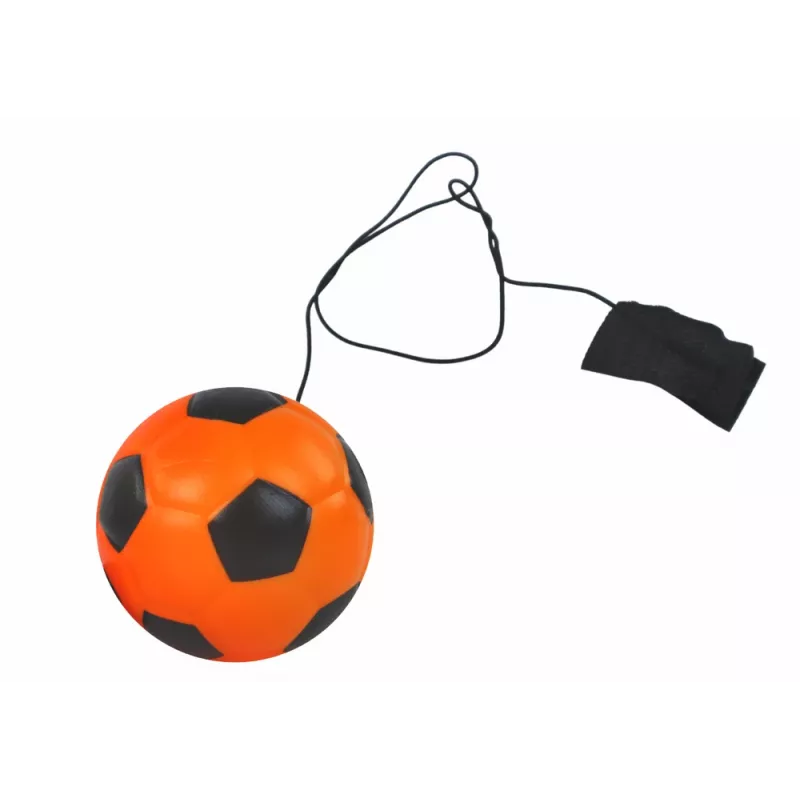 LEAN TOYS PU voetbal met jojo-gum om te stuiteren, 6 cm, oranje