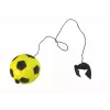 LEAN TOYS PU voetbal met jojo-gum om te stuiteren, 6 cm, geel
