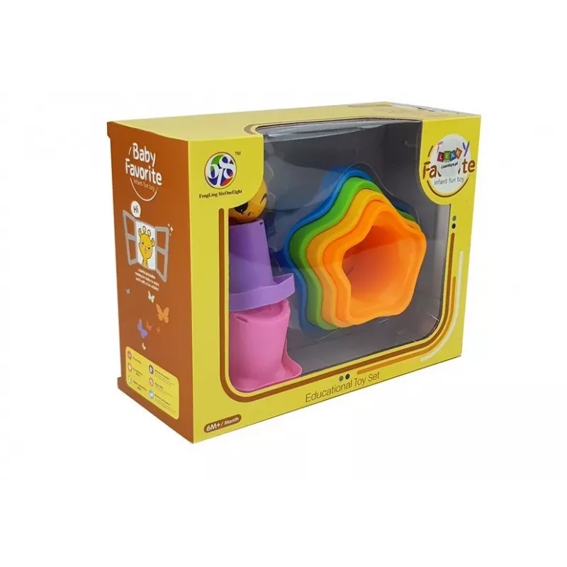 LEAN TOYS piramidebekers voor baby's asterisks