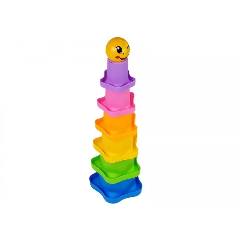 LEAN TOYS piramidebekers voor baby's asterisks