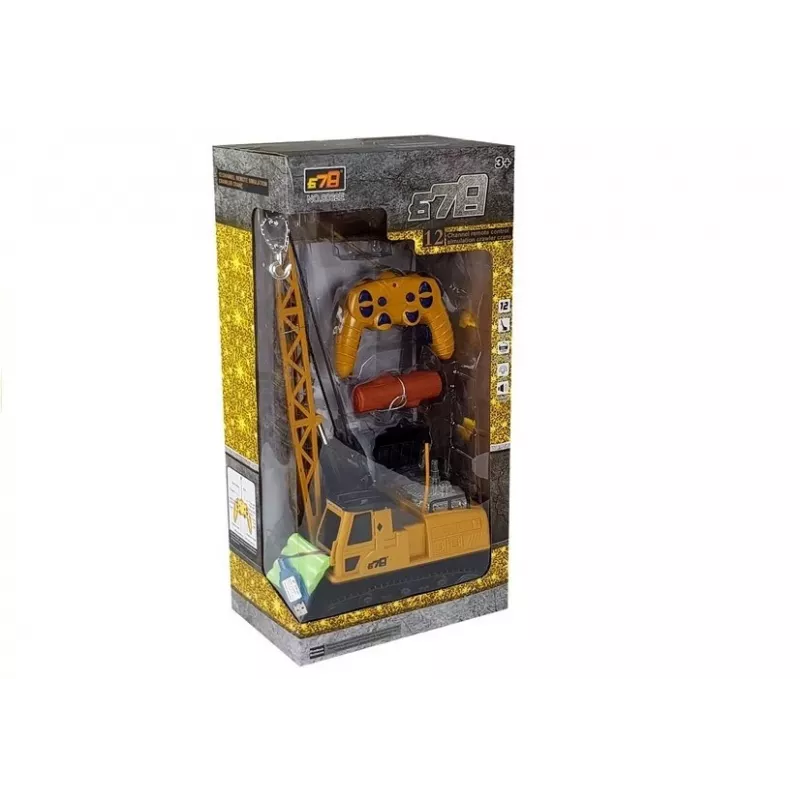 LEAN TOYS R/C kraan met beweegbare arm en lichten