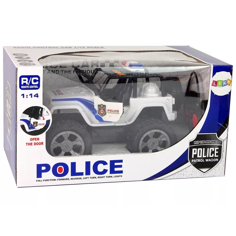 LEAN TOYS R/C afstandsbediening auto JEEP politiepatrouille met openende deuren