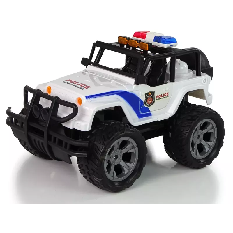 LEAN TOYS R/C afstandsbediening auto JEEP politiepatrouille met openende deuren