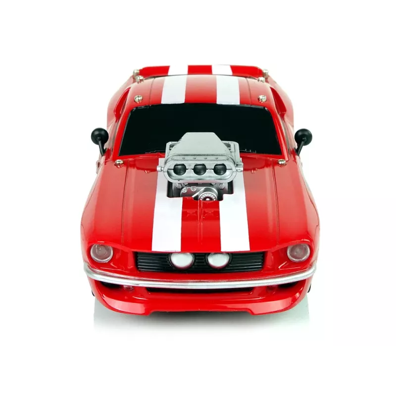 LEAN TOYS R/C sportwagen 1:16 rood witte strepen piloot