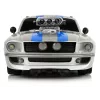 LEAN TOYS R/C sportwagen 1:16 zilver blauwe strepen piloot
