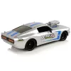 LEAN TOYS R/C sportwagen 1:16 zilver blauwe strepen piloot