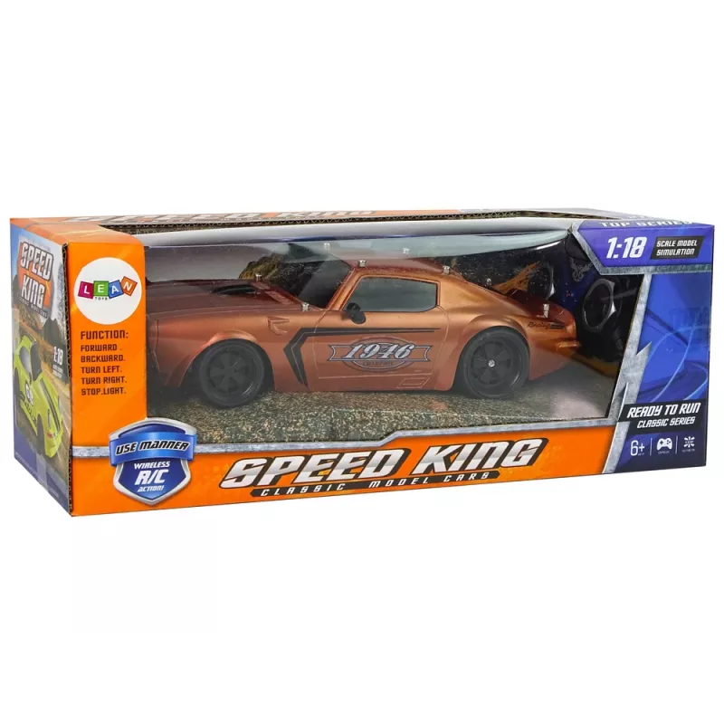LEAN TOYS R/C sportwagen 1:18 bruin Champion piloot
