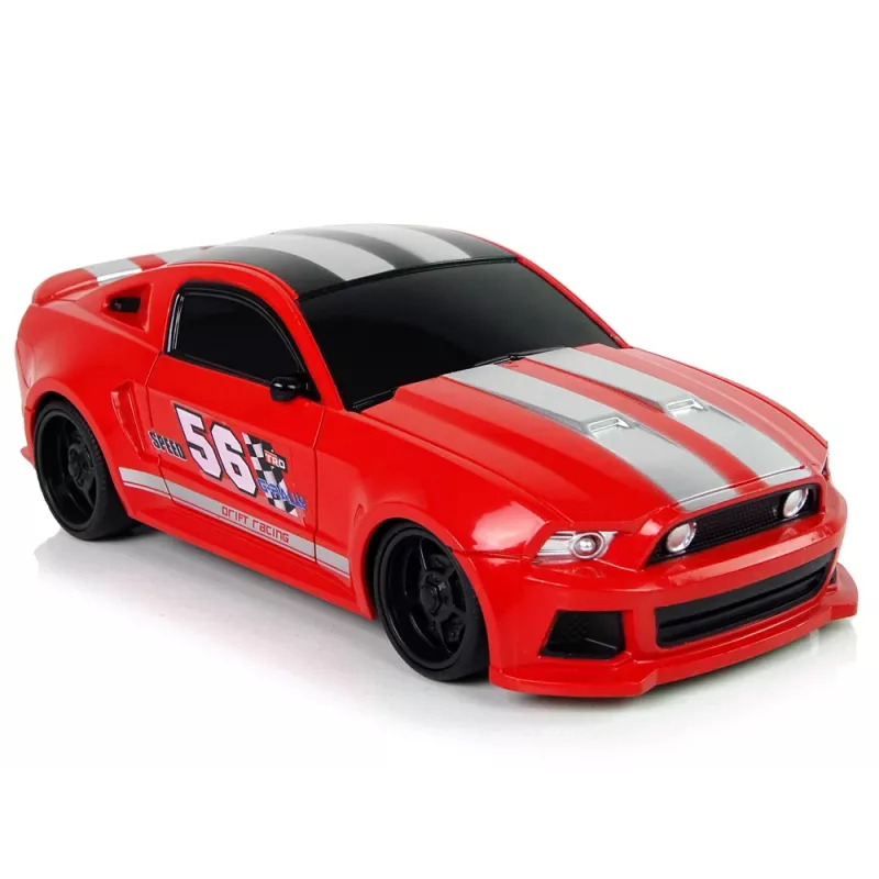 LEAN TOYS R/C sportwagen 1:24 Racing rood getinte ruiten