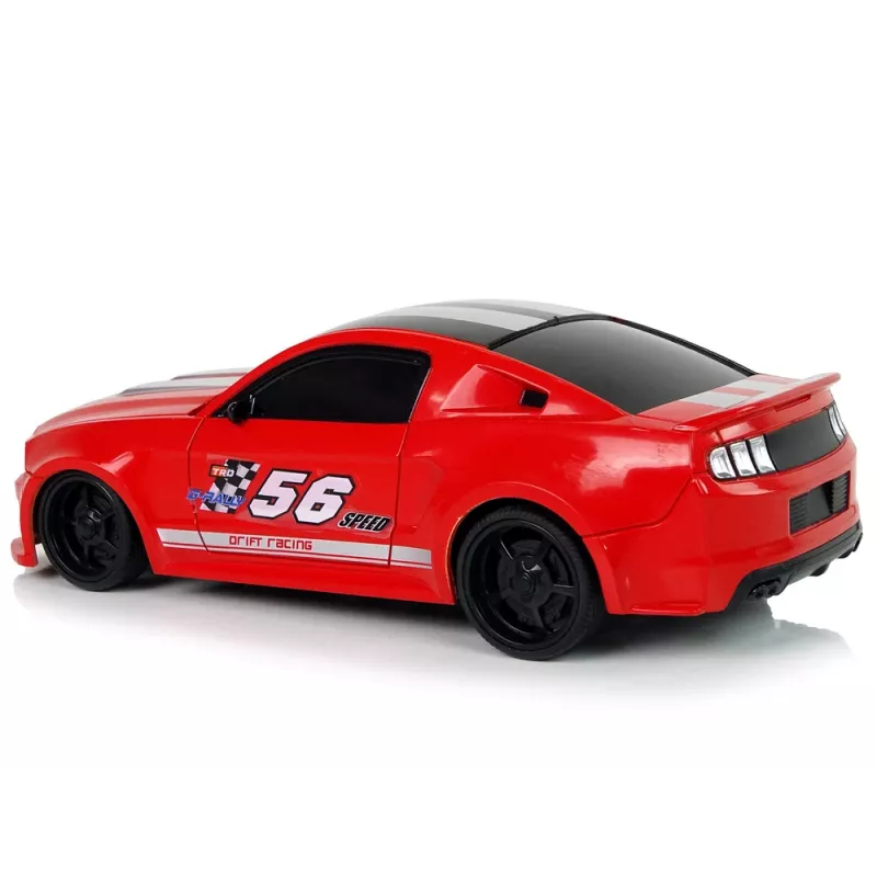 LEAN TOYS R/C sportwagen 1:24 Racing rood getinte ruiten