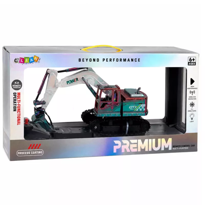 LEAN TOYS RC Crawler graafmachine met beweegbare arm en verlichting 1:14