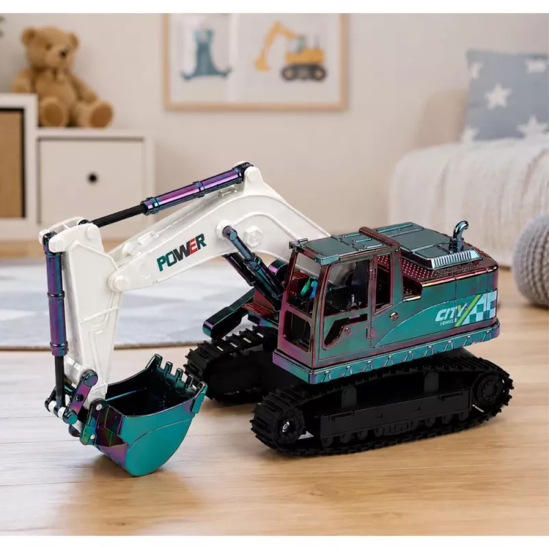 LEAN TOYS RC Crawler graafmachine met beweegbare arm en verlichting 1:14