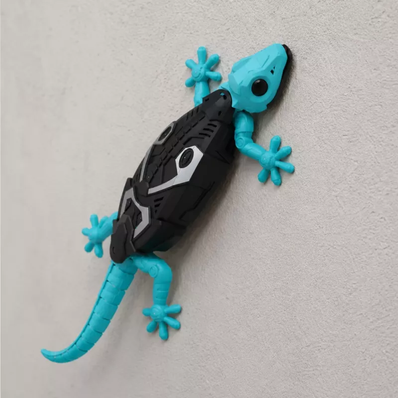 LEAN TOYS RC gekko hagedis muurklimmend 360° blauw