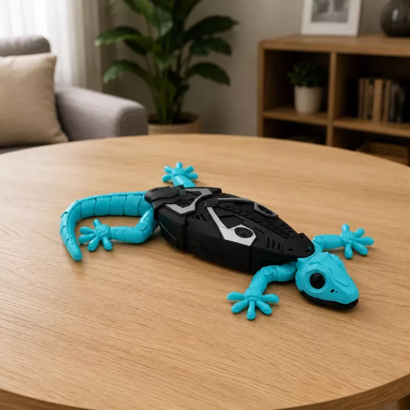 LEAN TOYS RC gekko hagedis muurklimmend 360° blauw