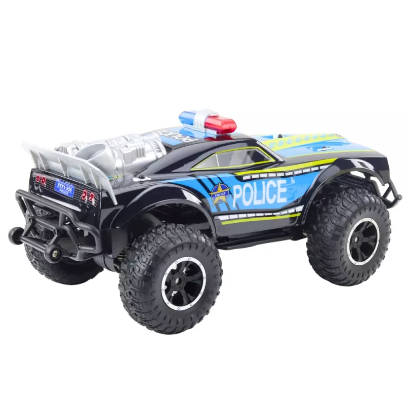 LEAN TOYS RC off-road politieauto 1:8 zwart