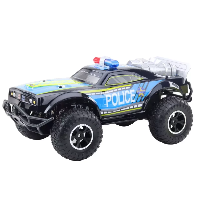 LEAN TOYS RC off-road politieauto 1:8 zwart