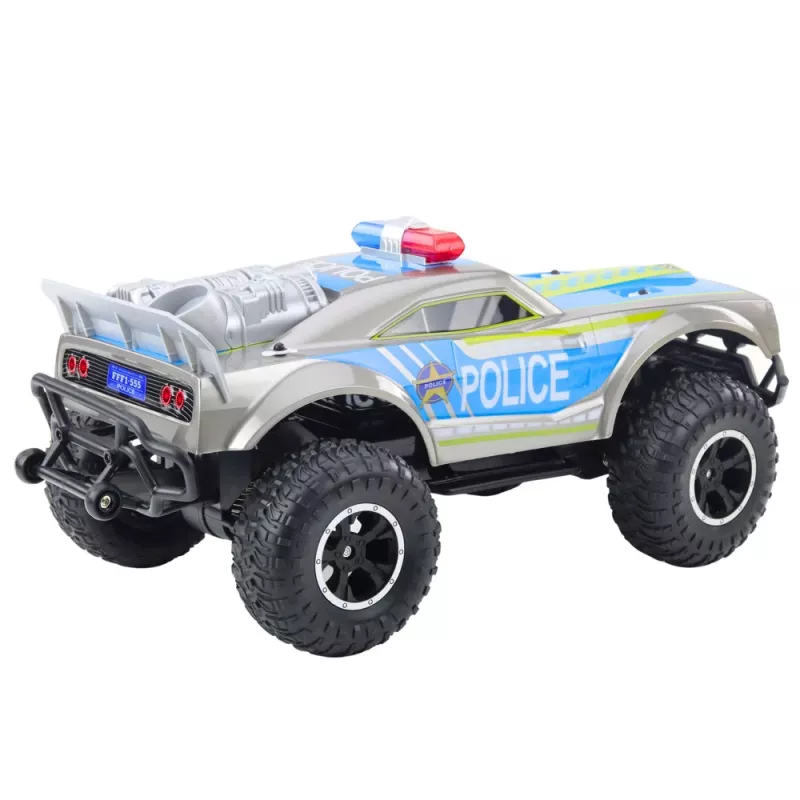 LEAN TOYS RC off-road politieauto 1:8 zilver
