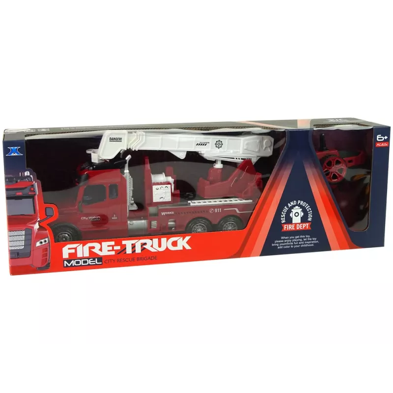 LEAN TOYS brandweerafstandsbedieningsauto 2.4G met licht en geluid rood