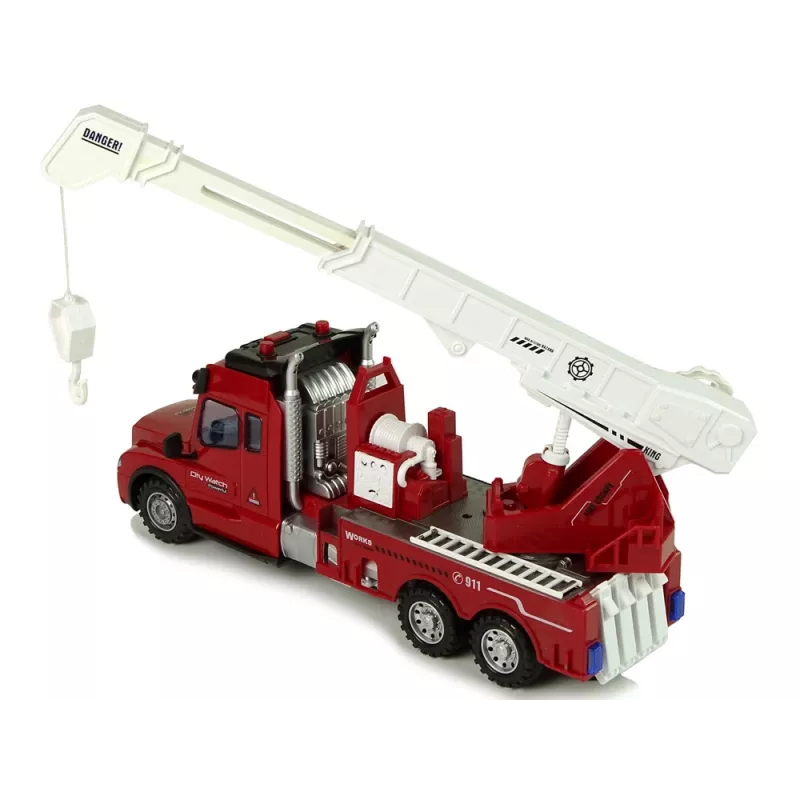 LEAN TOYS brandweerafstandsbedieningsauto 2.4G met licht en geluid rood
