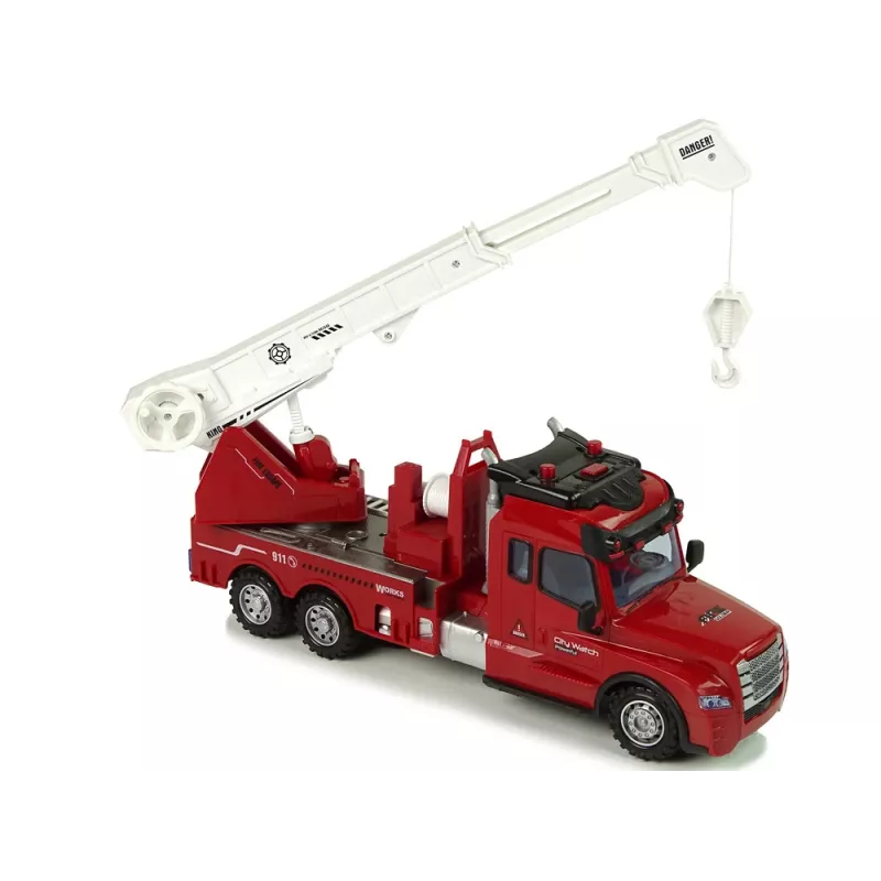 LEAN TOYS brandweerafstandsbedieningsauto 2.4G met licht en geluid rood