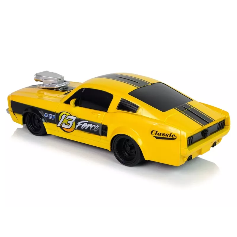 LEAN TOYS Op afstand bestuurbare sportwagen Classic 1:20 geel piloot