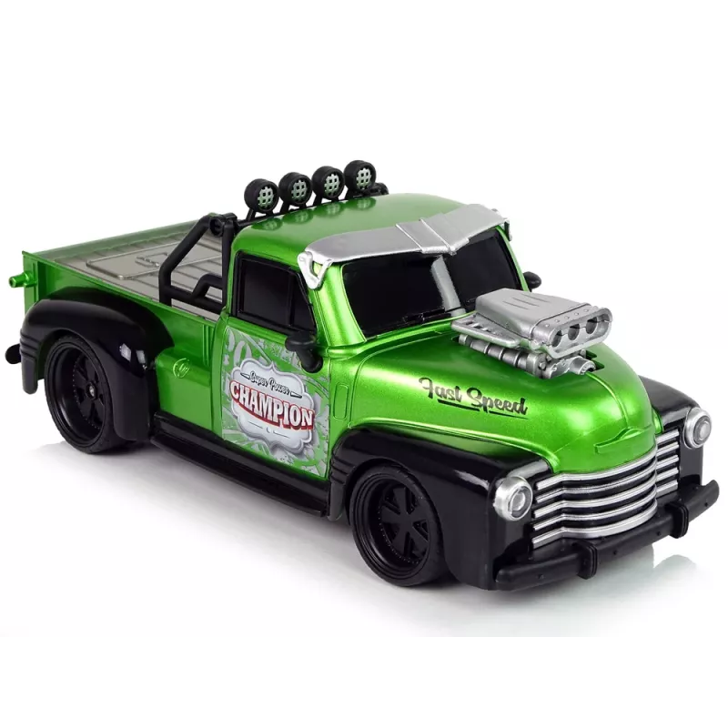 LEAN TOYS Op afstand bestuurbare 1:18 groene pick-uptruck