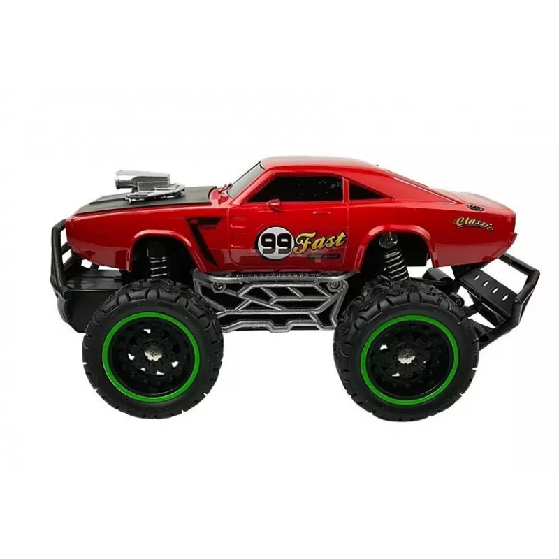 LEAN TOYS afstandsbediening auto off-road R/C rood high wheels