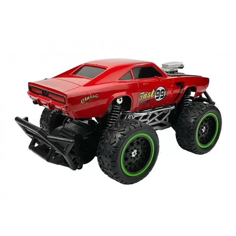 LEAN TOYS afstandsbediening auto off-road R/C rood high wheels