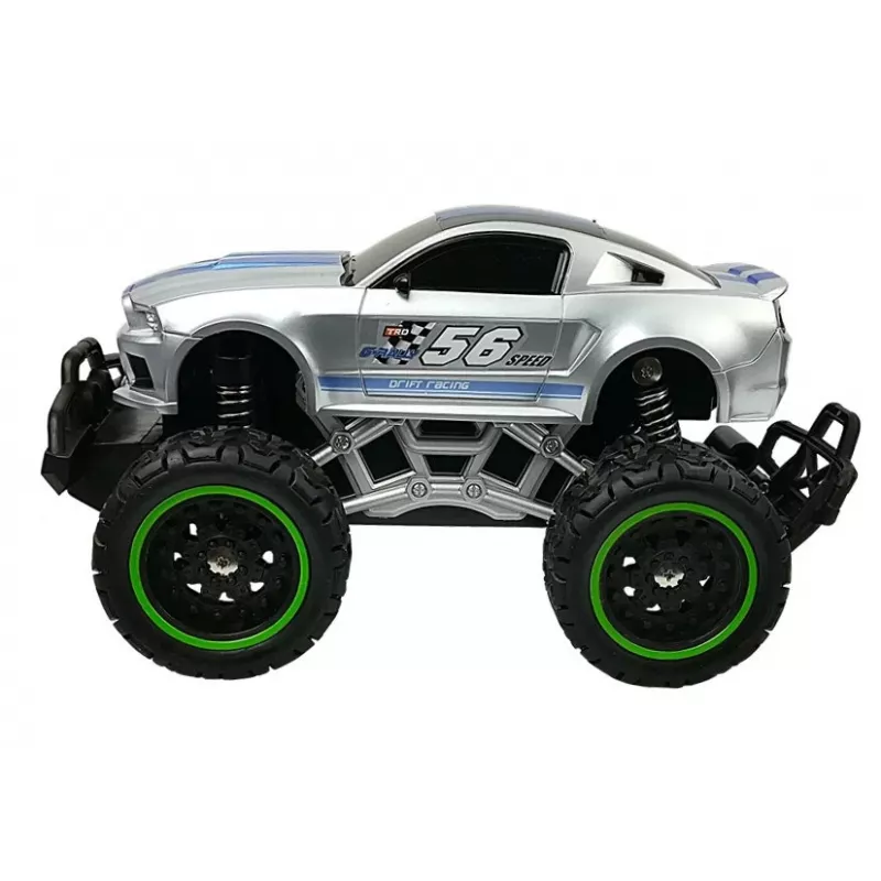 LEAN TOYS afstandsbediening auto off-road R/C zilver high wheels