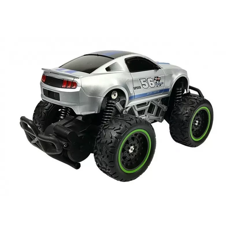 LEAN TOYS afstandsbediening auto off-road R/C zilver high wheels