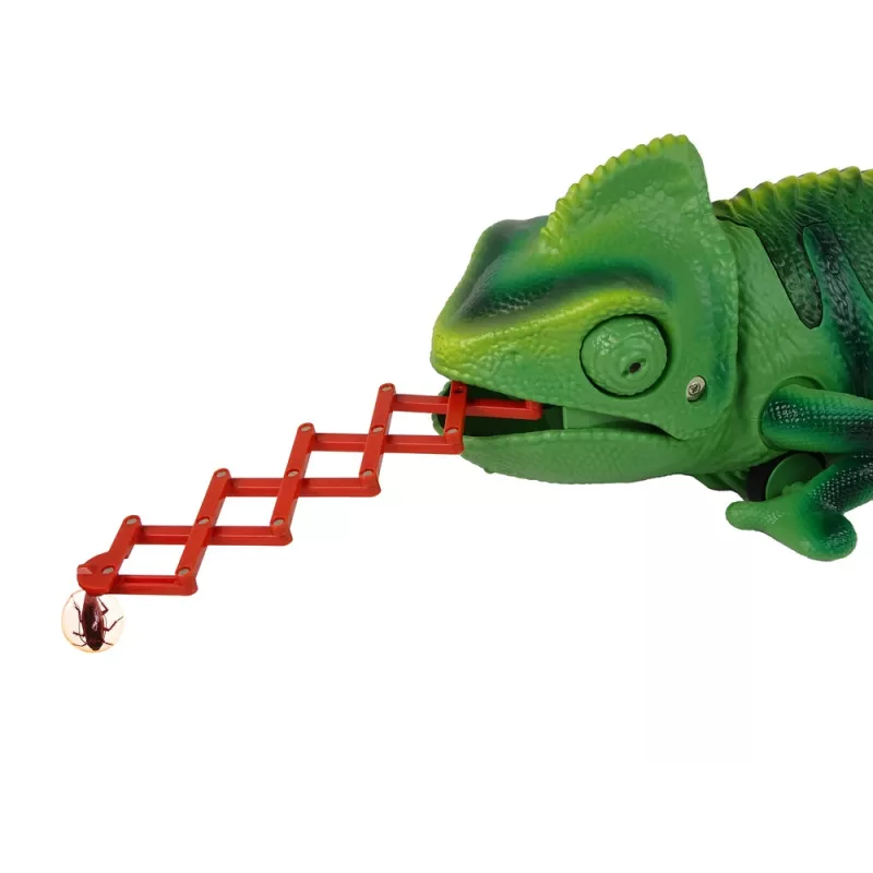 LEAN TOYS Op Afstand Bestuurbare Kameleon Groen Licht 28 cm