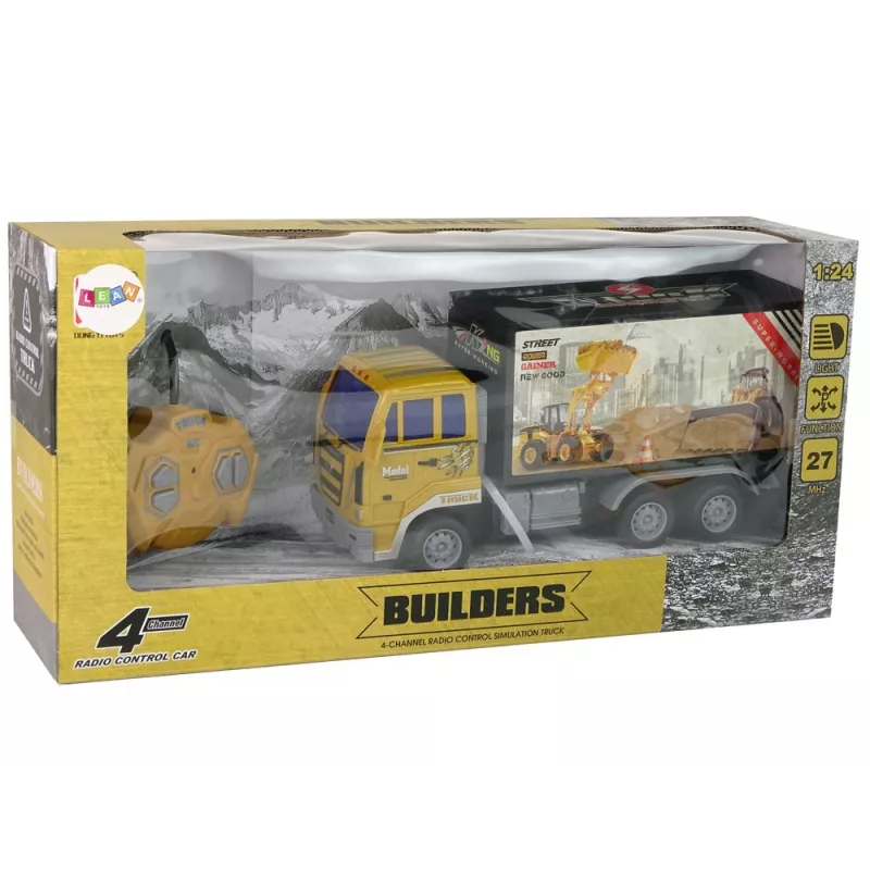 LEAN TOYS afstandsbediening bouwvrachtwagen 1:24 geel