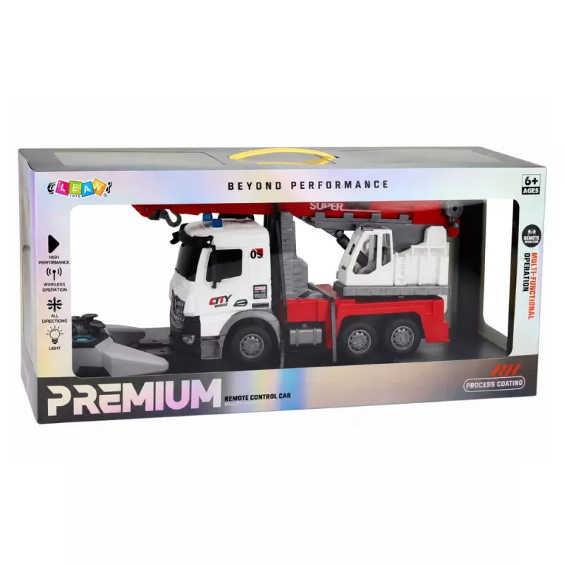 LEAN TOYS Afstandsbediening Ambulance RC Bewegende Draaikraan 1:14