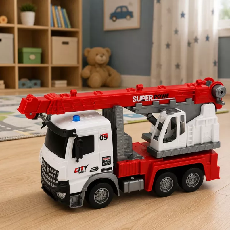 LEAN TOYS Afstandsbediening Ambulance RC Bewegende Draaikraan 1:14