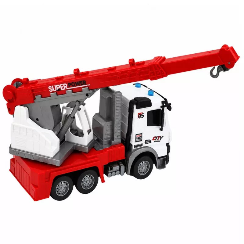 LEAN TOYS Afstandsbediening Ambulance RC Bewegende Draaikraan 1:14