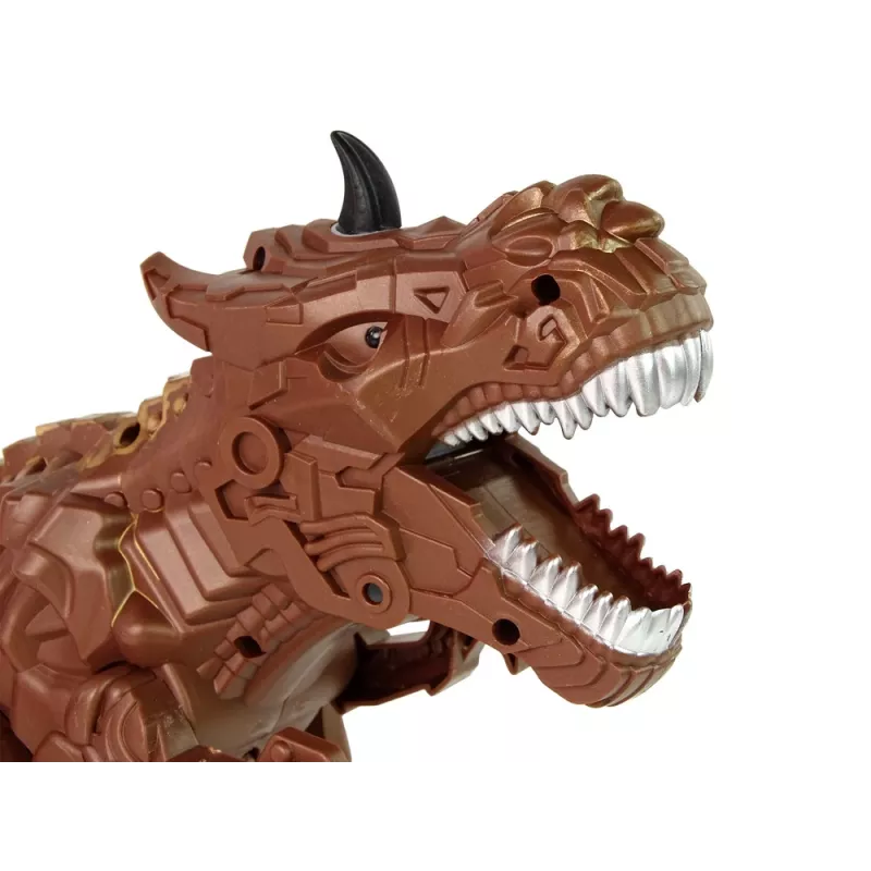LEAN TOYS Afstandsbediening dinosaurus stoomprojector bruin
