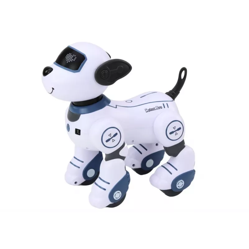 LEAN TOYS op afstand bestuurbare interactieve robothond – dansen, zingen, programmeerbare opdrachten, blauw