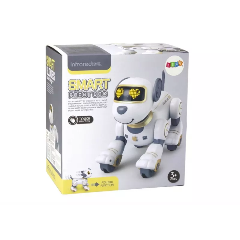 LEAN TOYS op afstand bestuurbare interactieve robothond – goud, dansend, programmeerbaar, oplaadbaar