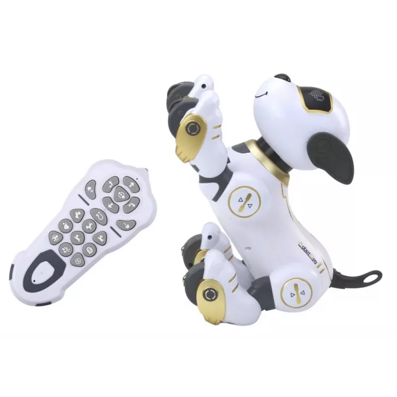 LEAN TOYS op afstand bestuurbare interactieve robothond – goud, dansend, programmeerbaar, oplaadbaar