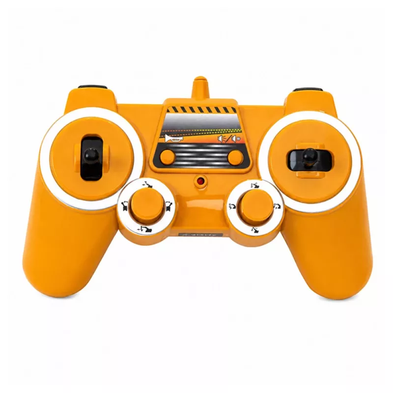 LEAN TOYS op afstand bestuurbare RC Crawler graafmachine met licht en geluid geel 1:16