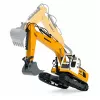 LEAN TOYS op afstand bestuurbare RC Crawler graafmachine met licht en geluid geel 1:16