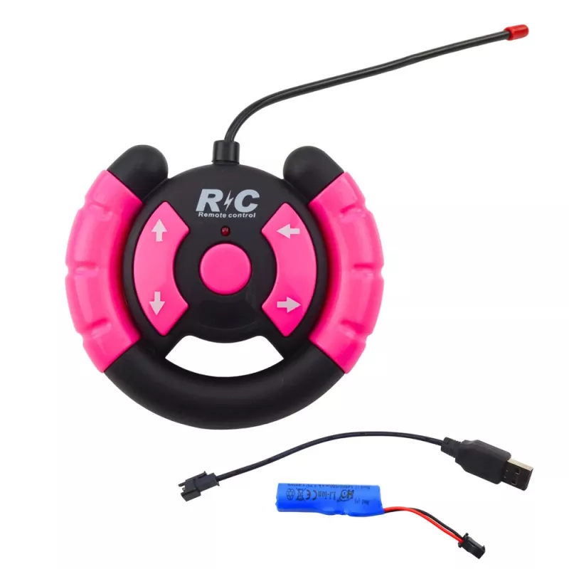 LEAN TOYS op afstand bestuurbare offroad-auto met poppen roze 1:16