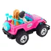 LEAN TOYS op afstand bestuurbare offroad-auto met poppen roze 1:16