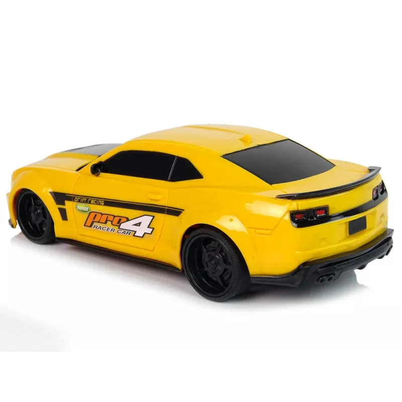 LEAN TOYS Op afstand bestuurbare sportwagen 1:24 Racing geel getinte ruiten