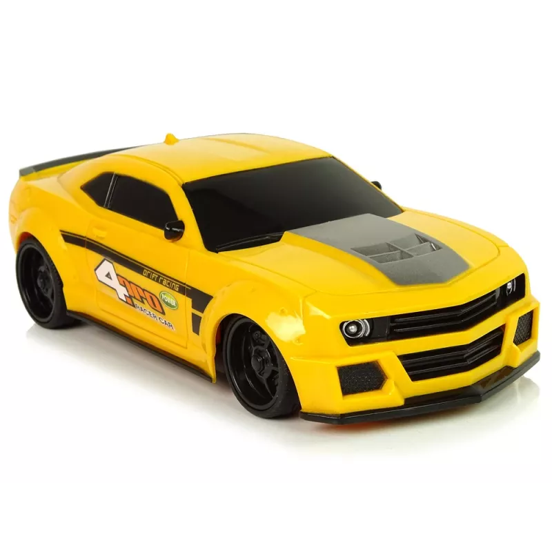 LEAN TOYS Op afstand bestuurbare sportwagen 1:24 Racing geel getinte ruiten