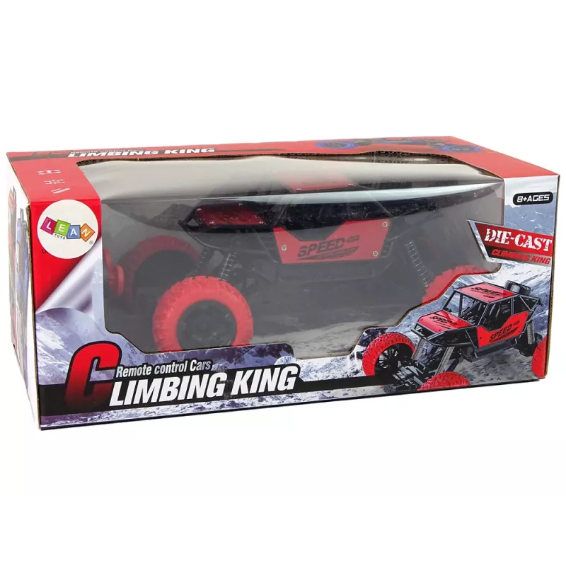 LEAN TOYS op afstand bestuurbare terreinwagen R/C 1:18 rood