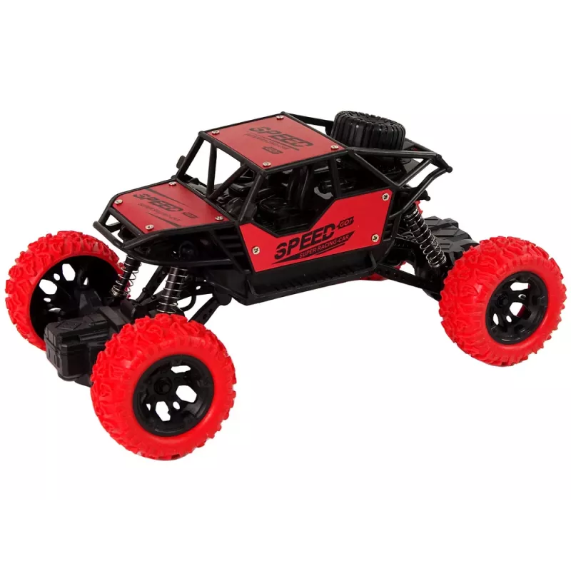 LEAN TOYS op afstand bestuurbare terreinwagen R/C 1:18 rood